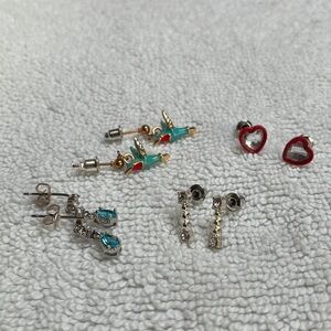 Set of Colorful Stud Earrings